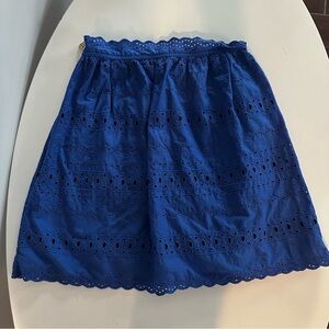 Tommy Hilfiger Blue Smocked A-Line Mini Skirt